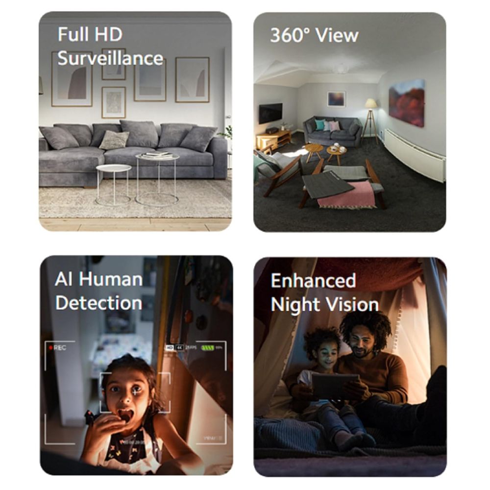 Buy Xiaomi 2i HD WiFi Dome CCTV Security Camera (AI Powered Motion ...